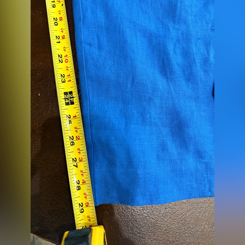 FARM Rio Royal Blue Wide-Leg Button-Detail Pants - Picture 6 of 6